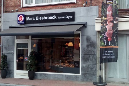 Voorgevel winkel Keurslager Marc Biesbroeck uit Hulst